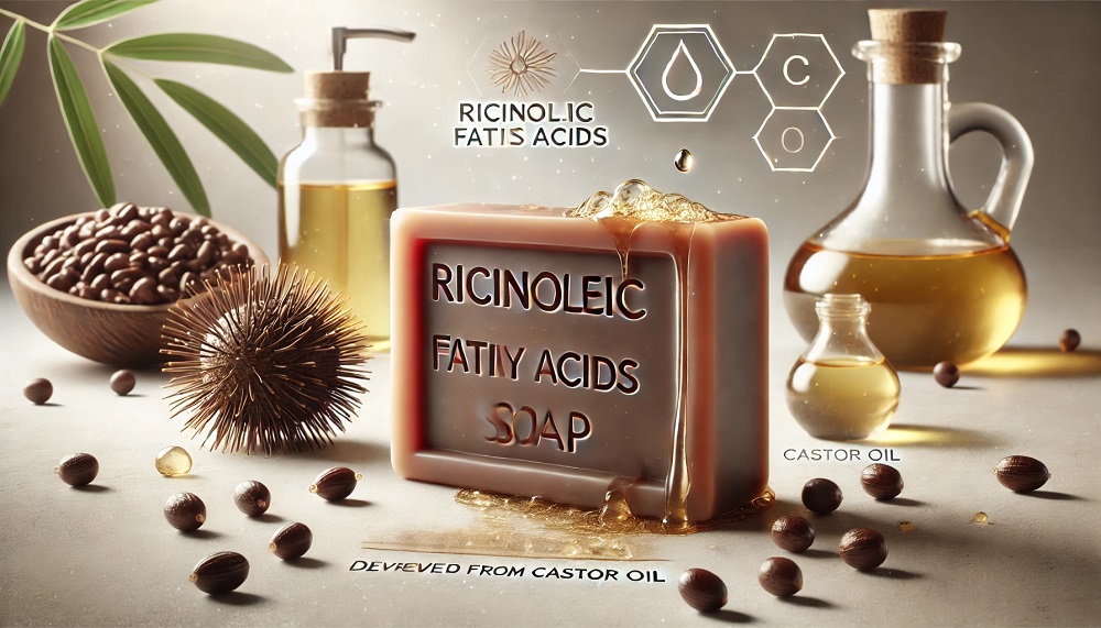 Ricinoleic Fatty Acids in Soap: In the world of soap-making, different fatty acids play vital roles in determining the quality and effectiveness of the soap. One of the most essential fatty acids used in soap formulation is Ricinoleic Fatty Acid. This fatty acid is known for its ability to retain skin moisture, leaving the skin soft and smooth. Primarily sourced from castor oil, ricinoleic acid also provides skin protection and helps in reducing inflammation. In this blog, we will discuss the benefits, sources, and importance of Ricinoleic Fatty Acid in soap.