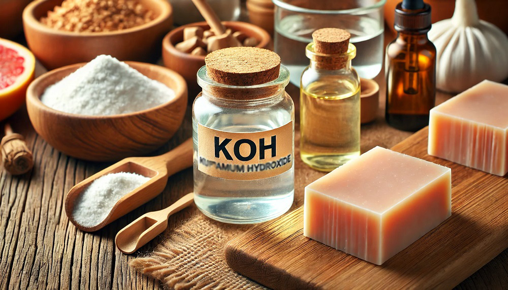 How safe is potassium hydroxide to make soap